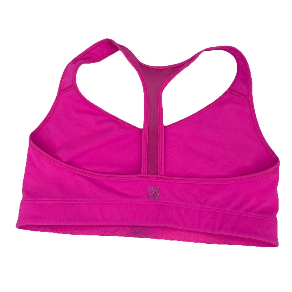 Victoria's Secret Sport- VSX Small Yoga Racerback Pullover Sport Bra Mesh Pink - Picture 6 of 13